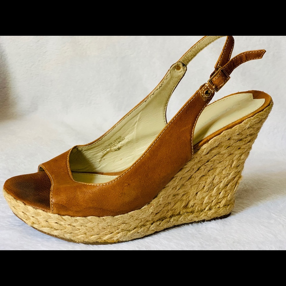 Via Spiga Wedges/ leather upper